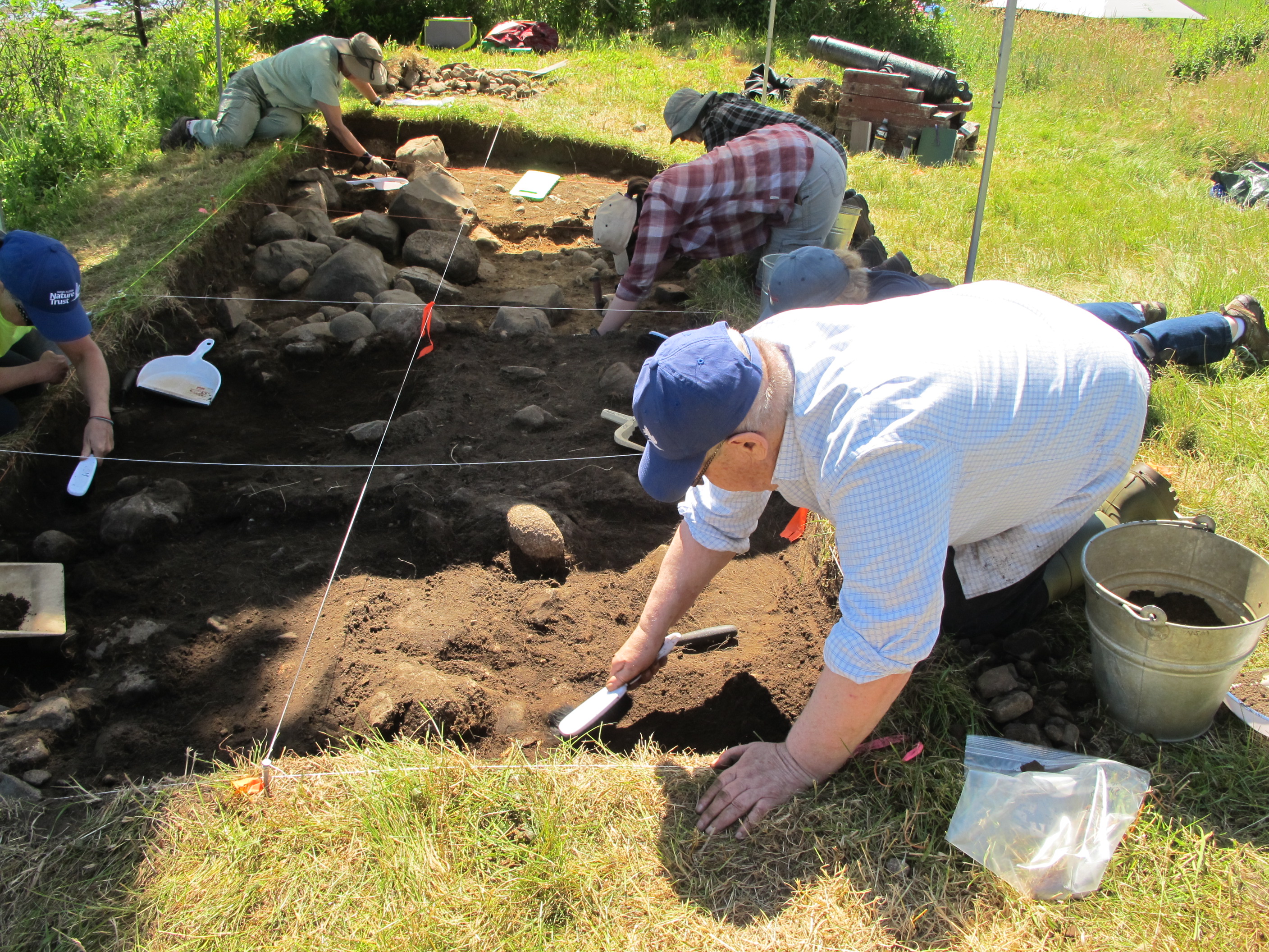 Another beautiful day for the public dig. Keith was signed up last year and was delighted to rejoin the excavation efforts in 2019.