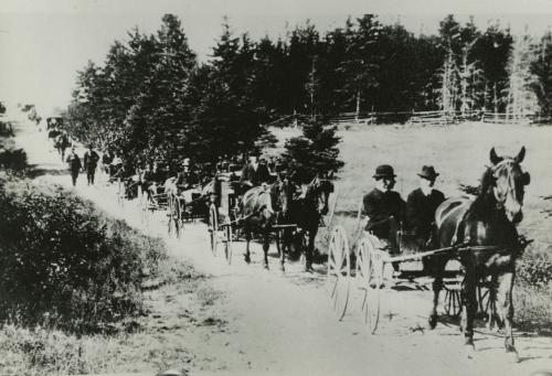 Funeral procession for William Hall, 1904.