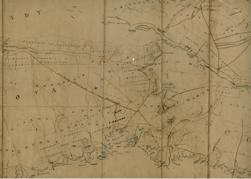 This map, made within a few years of the arrival of Captain Ross and the other settlers in Sherbrooke, clearly shows the location of Rosebank which indicates that it quickly became a major landmark in the region.  