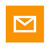 Graphic orange square with envelope icon.