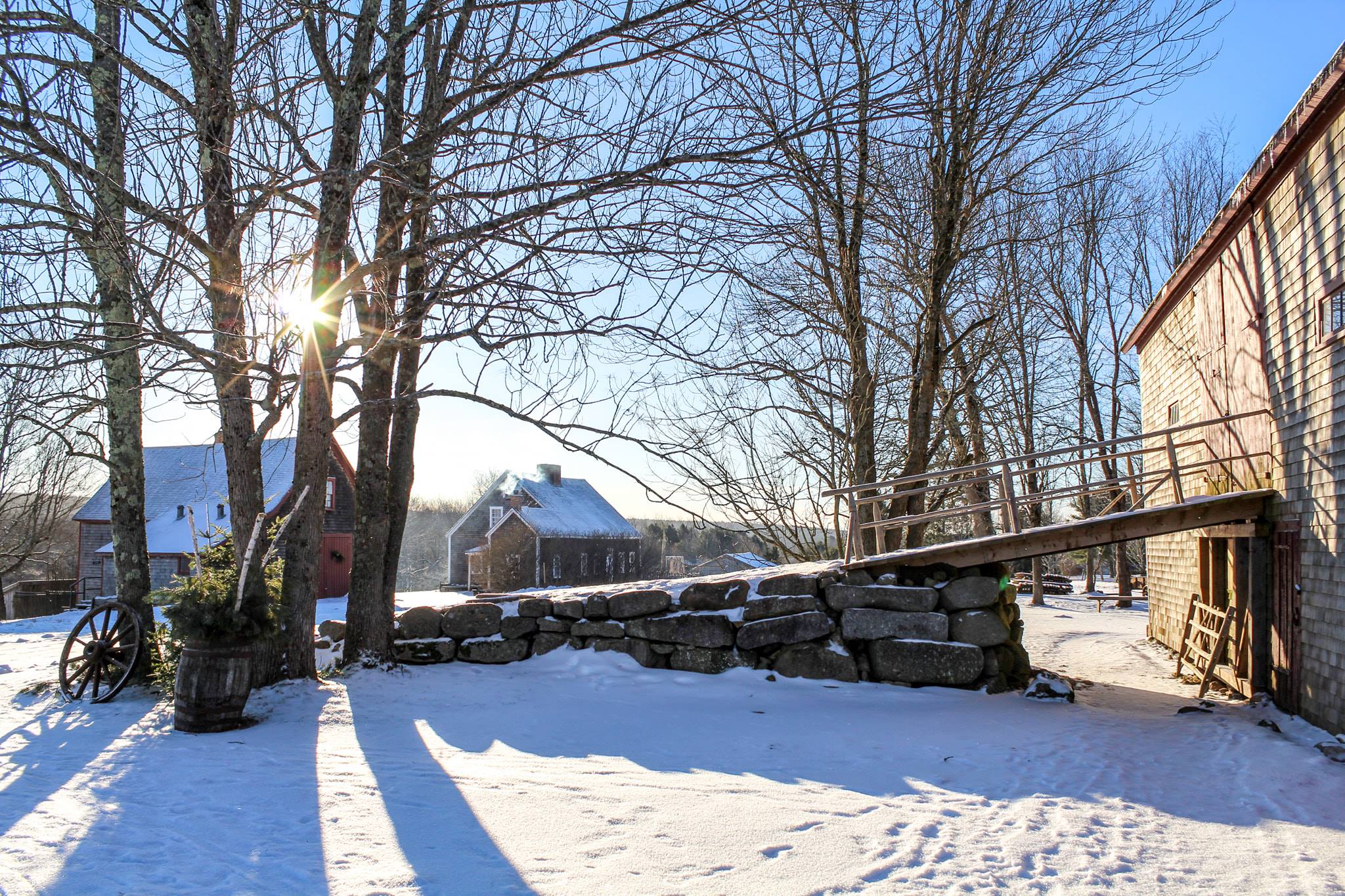 Winter at Ross Farm Museum.