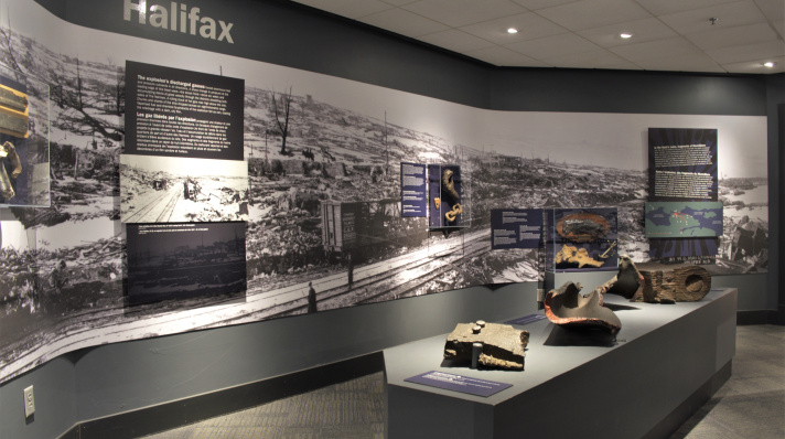 Fragments of the ship displayed at the Maritime Museum.
