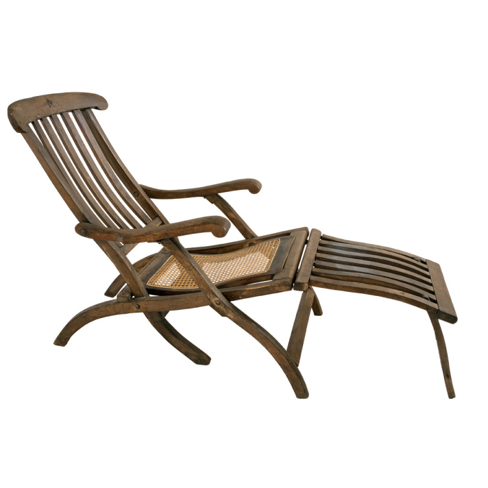 Titanic deckchair, recovered by Minia and given to Rev. Henry W. Cunningham for his work performing memorial services and burials at sea. 