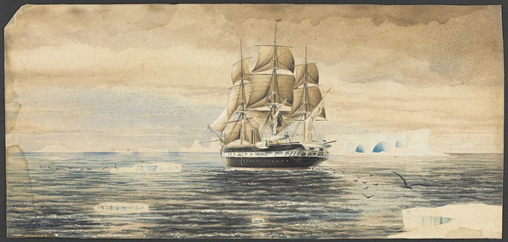 HMS Challenger in the Southern Ocean 