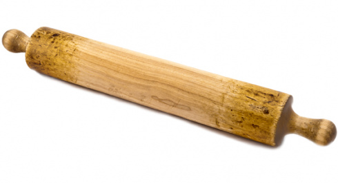 Rolling pin carved from Titanic wreckwood.
