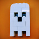 A small ghost made of LEGO.