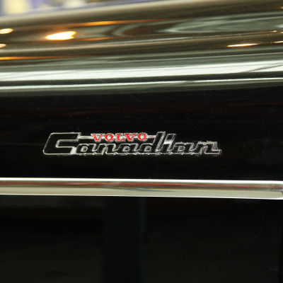 Volvo Canadian side of car with name plate.