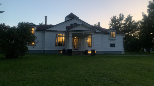 Clifton Museum Park at night.
